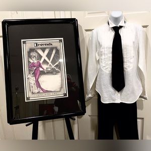 Ralph Lauren green label white tuxedo shirt